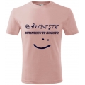 Tricou roz copii 4,6,8,10 ani, Zambeste, Dumnezeu te iubeste!